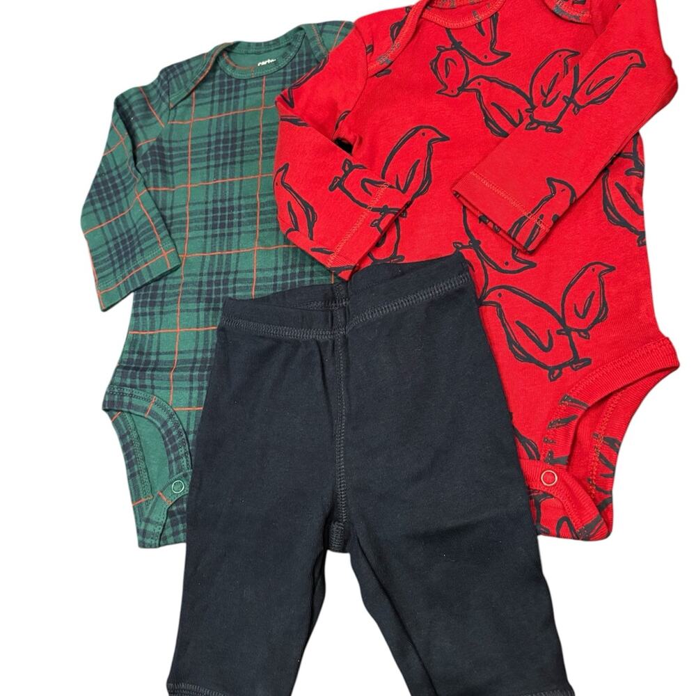NWT Carter's 3M Baby Boys Holiday Christmas 3 pc outfit